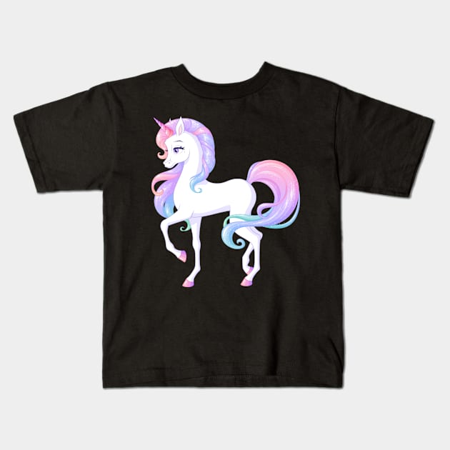 Cute unicorn Kids T-Shirt by Be you outfitters